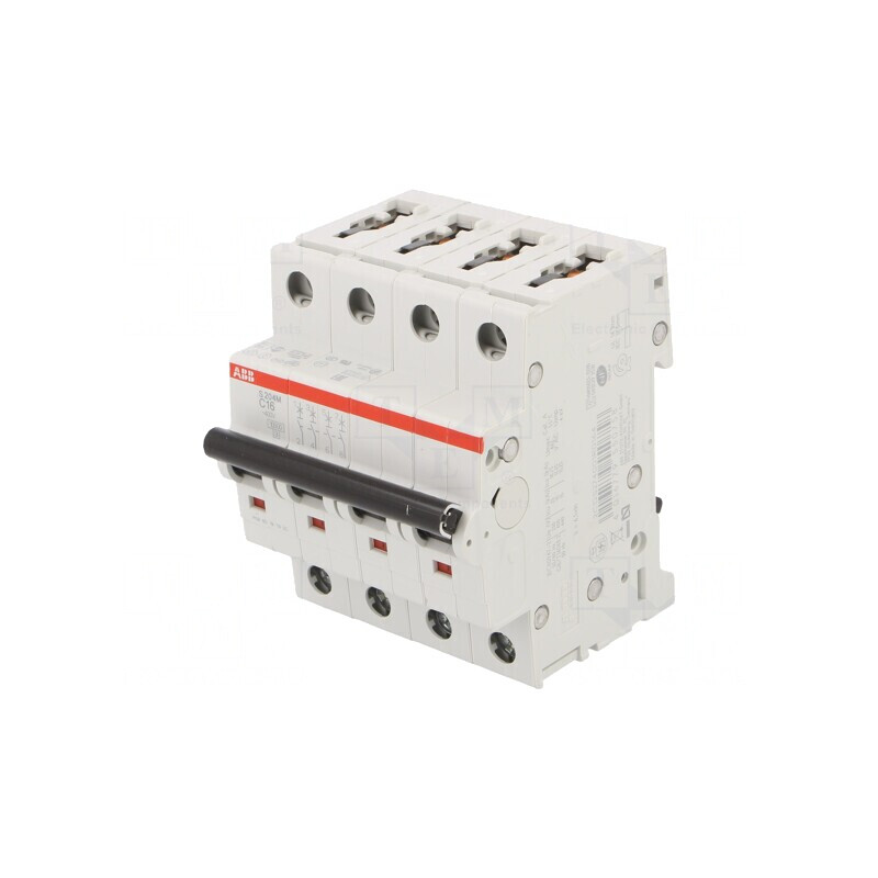 Întrerupător de Supracurent 16A 4 Poli 400VAC | Electronic-mag.ro | Componente Electronice