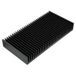 Radiator negru cu aripioare 150x300x40mm | Electronic-mag.ro | Componente Electronice