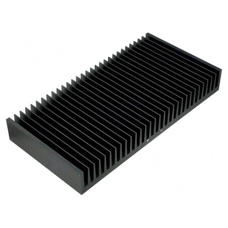 Radiator negru cu aripioare 150x300x40mm | Electronic-mag.ro | Componente Electronice