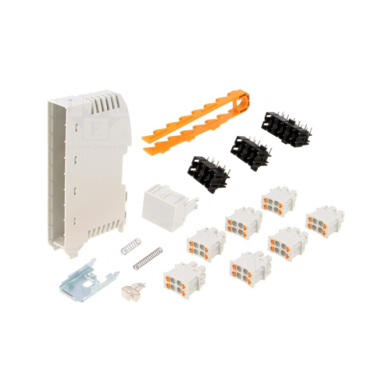 Carcasă pentru șină DIN, poliamidă, 113,3mm x 18,8mm x 77mm | Electronic-mag.ro | Componente Electronice