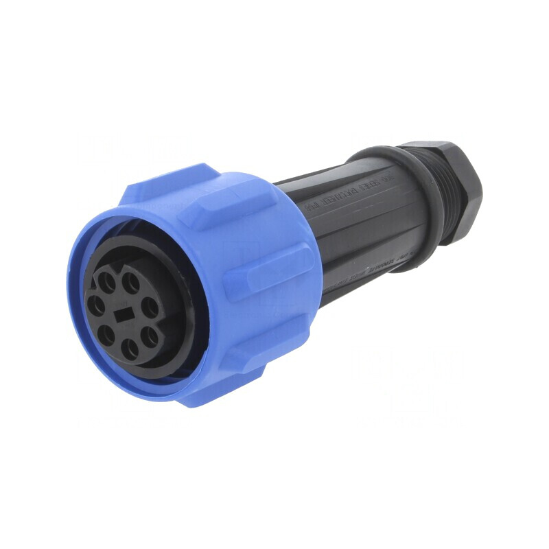Conector circular mufă mamă 7 PIN filet interior rotire | Electronic-mag.ro | Componente Electronice