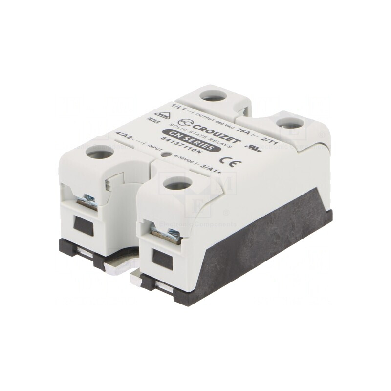Releu semiconductor 25A 1-fazat 4-32VDC 48-660VAC | Electronic-mag.ro | Componente Electronice