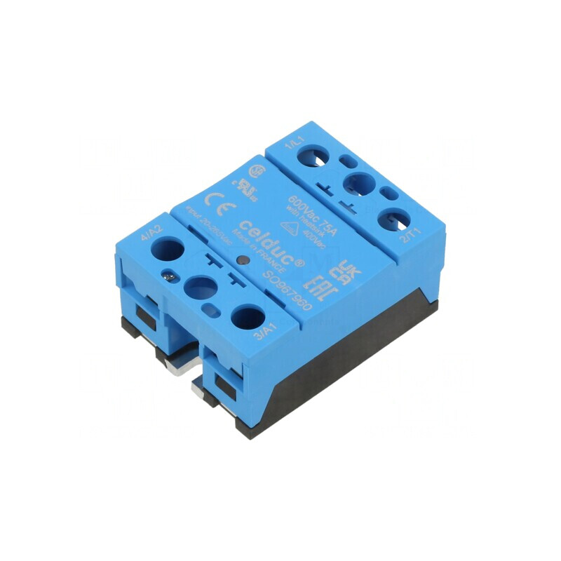 Releu semiconductor 75A 1-fazat 24-600VAC | Electronic-mag.ro | Componente Electronice