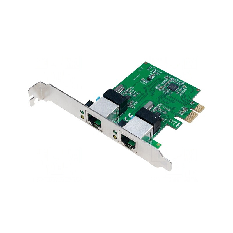 Card Extensie PCIe RJ45 x2 Wake-On-LAN Full Duplex | Electronic-mag.ro | Componente Electronice