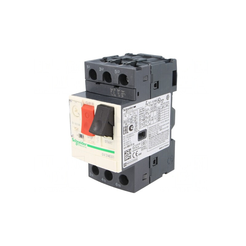 Întrerupător Motor 0,04kW pentru Şină DIN IP20 230-690VAC GV2ME01 | Electronic-mag.ro | Componente Electronice
