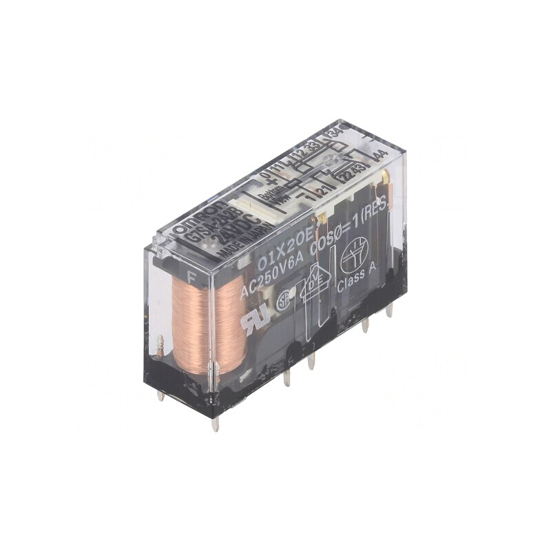 Releu electromagnetic 24VDC SPST-NO x2 SPST-NC x2 | Electronic-mag.ro | Componente Electronice