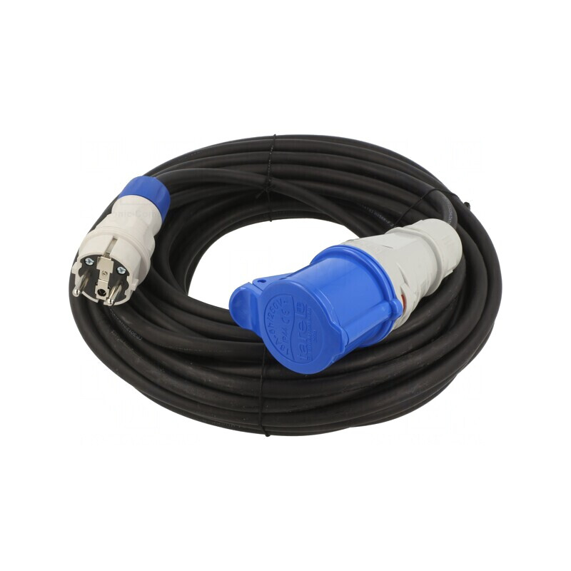 Prelungitor Alimentare Negru 20m 16A | Electronic-mag.ro | Componente Electronice
