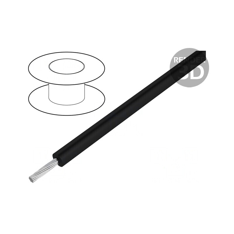 Cablu Lead Wire Cu EPDM negru 1,5kV 30,5m | Electronic-mag.ro | Componente Electronice