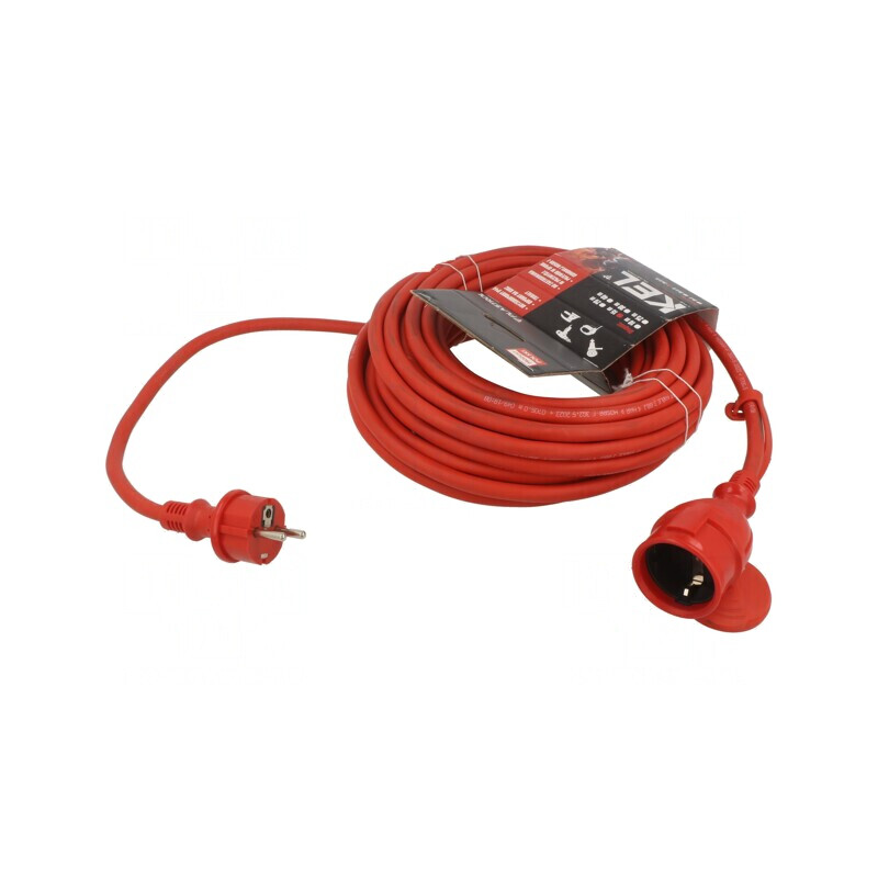 Prelungitor alimentare 15m 16A roșu | Electronic-mag.ro | Componente Electronice