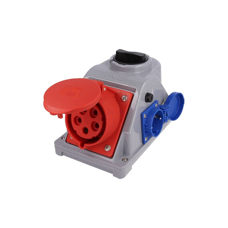 Conector alimentare AC trifazat 32A 400V IP44 mamă | Electronic-mag.ro | Componente Electronice