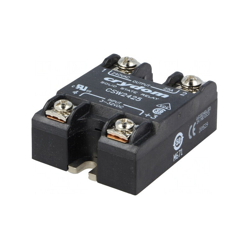 Releu semiconductor 25A 1-fazat 3-32VDC 24-280VAC | Electronic-mag.ro | Componente Electronice