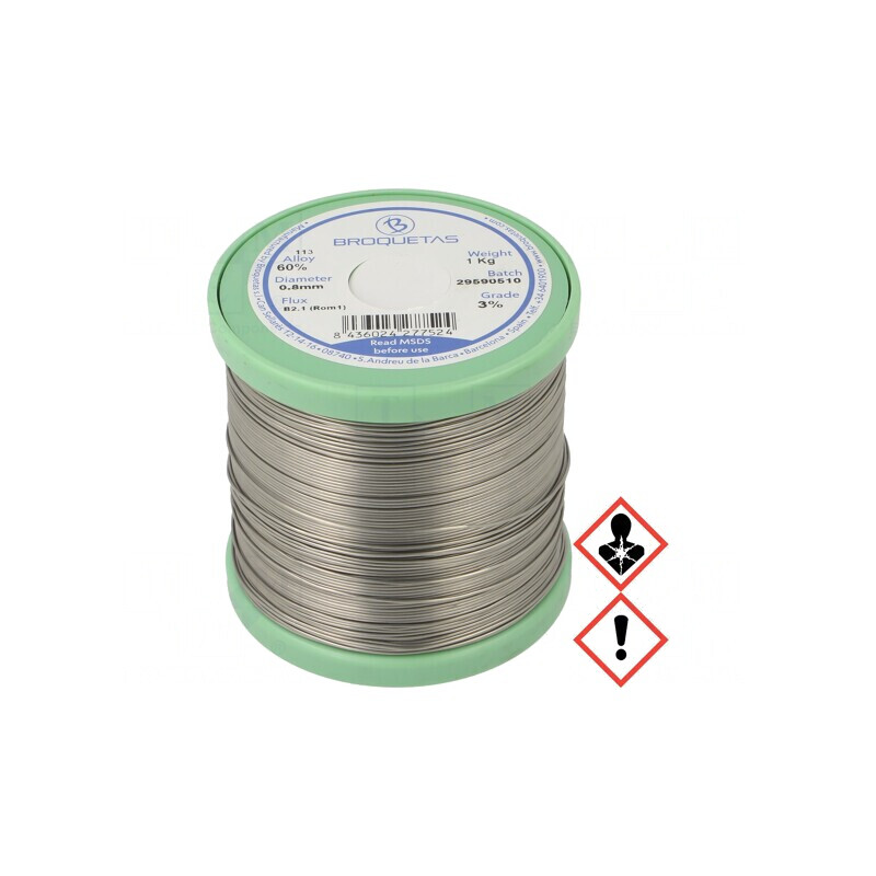 Sârmă de lipit cu plumb 0,8mm 1kg 183-190°C | Electronic-mag.ro | Componente Electronice