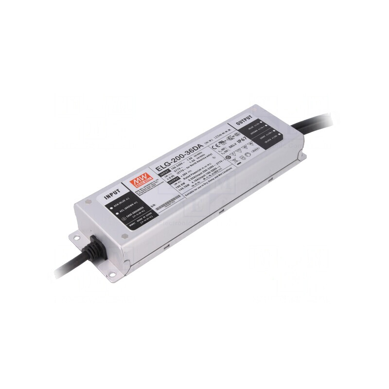 Alimentator LED DALI 200W 36V 5.55A | Electronic-mag.ro | Componente Electronice