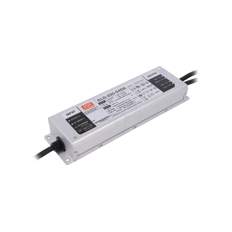 Alimentator LED 200W 54V 3.72A DALI | Electronic-mag.ro | Componente Electronice