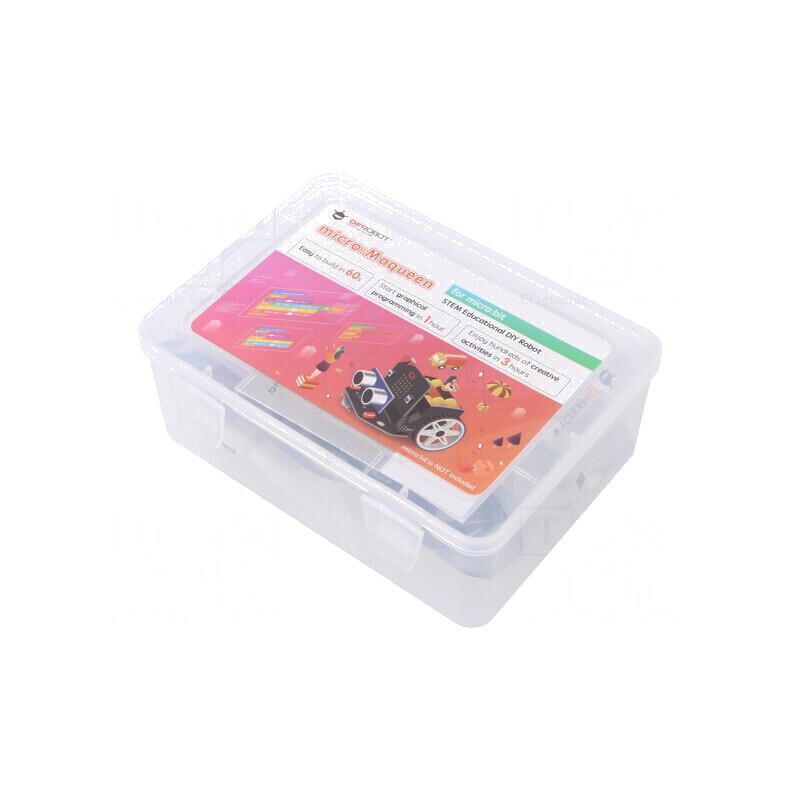 Şasiu cu roţi pentru micro: bit 3,5-5VDC 81x85x44mm | Electronic-mag.ro | Componente Electronice