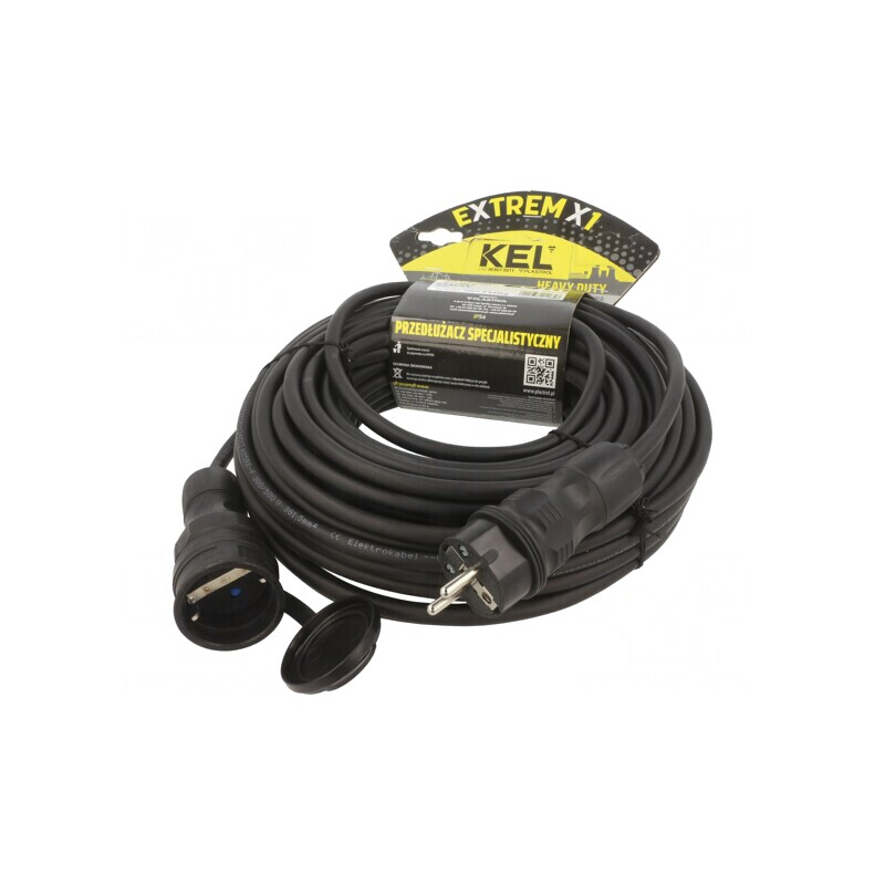 Prelungitor Alimentare 25m 16A Negru | Electronic-mag.ro | Componente Electronice