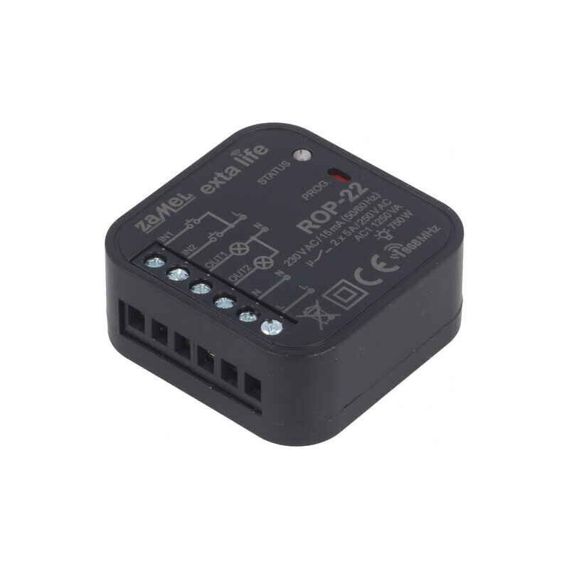 Receptor EXTA LIFE Metalic 230VAC NO x2 IP20 330m | Electronic-mag.ro | Componente Electronice