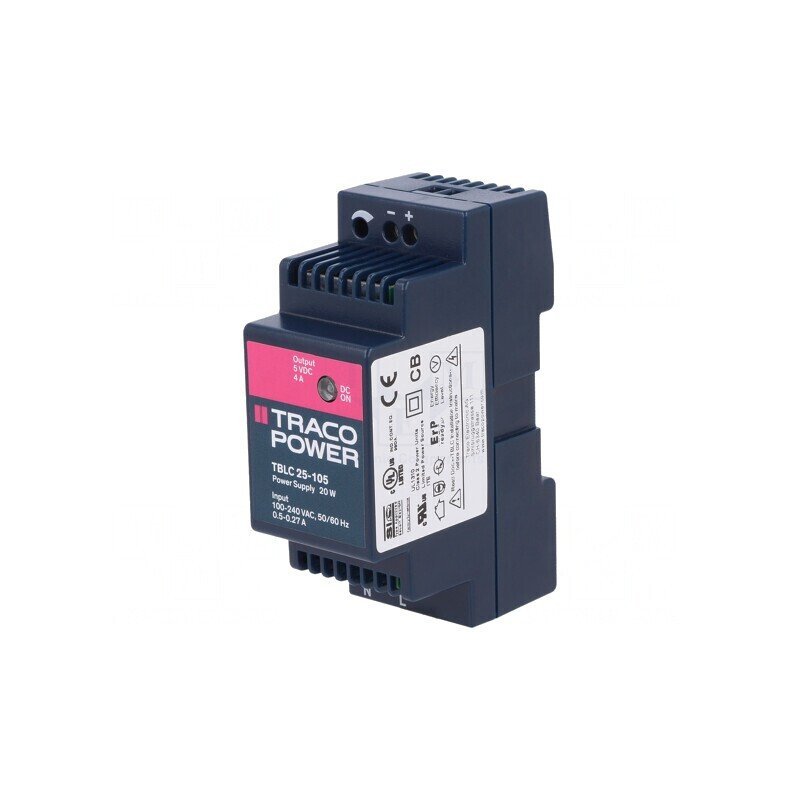 Alimentator pulsatoriu pentru șină DIN 20W 5V 4A | Electronic-mag.ro | Componente Electronice