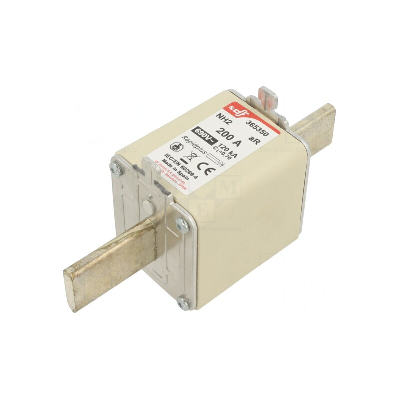 Siguranță aR 200A 690VAC 550VDC NH2 Argintie | Electronic-mag.ro | Componente Electronice