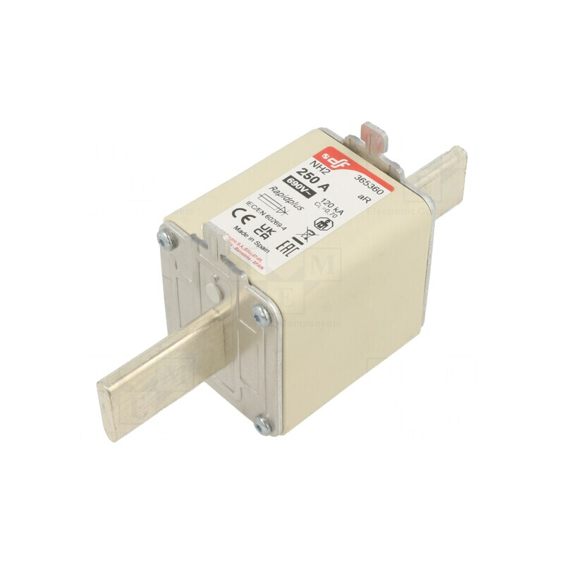 Siguranță NH2 250A 690VAC 550VDC Argintie | Electronic-mag.ro | Componente Electronice