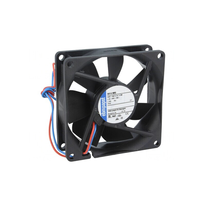 Ventilator axial DC 24V 80x80x25mm 78m3/h 37dBA cu rulment | Electronic-mag.ro | Componente Electronice