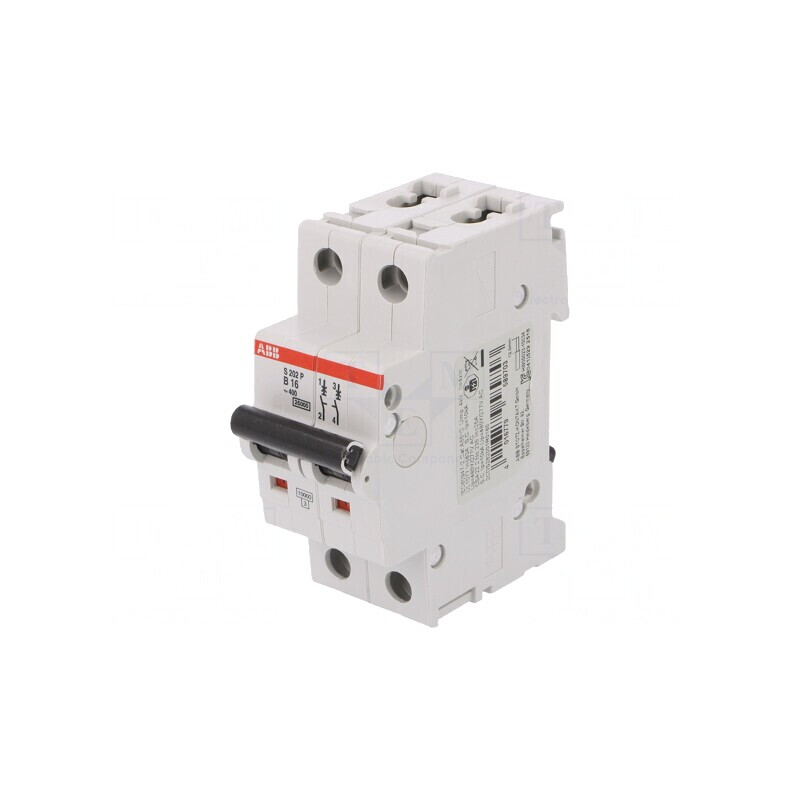 Întrerupător de supracurent 16A 2P 10kA 230/400VAC | Electronic-mag.ro | Componente Electronice