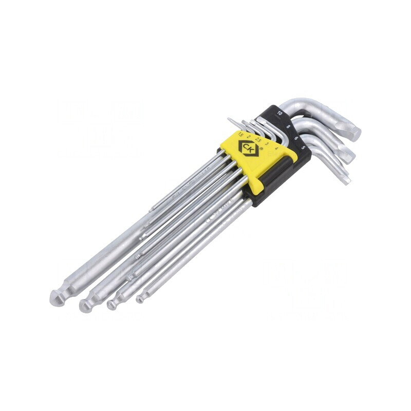 Set Chei Imbus Sferic Oțel Crom-Vanadium 9 Buc. | Electronic-mag.ro | Componente Electronice