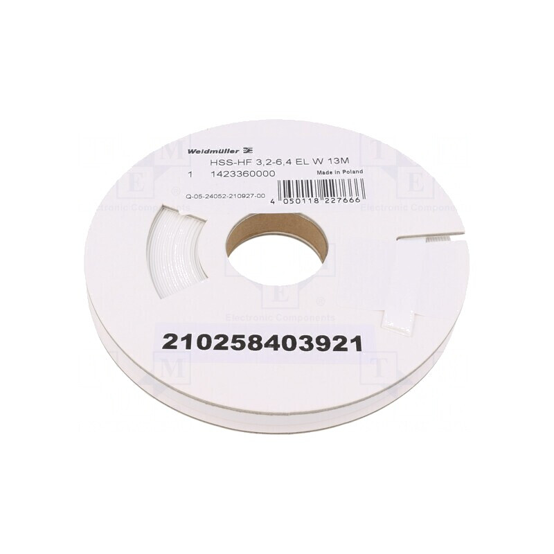 Manșon termocontractabil 6,4mm 13m alb | Electronic-mag.ro | Componente Electronice