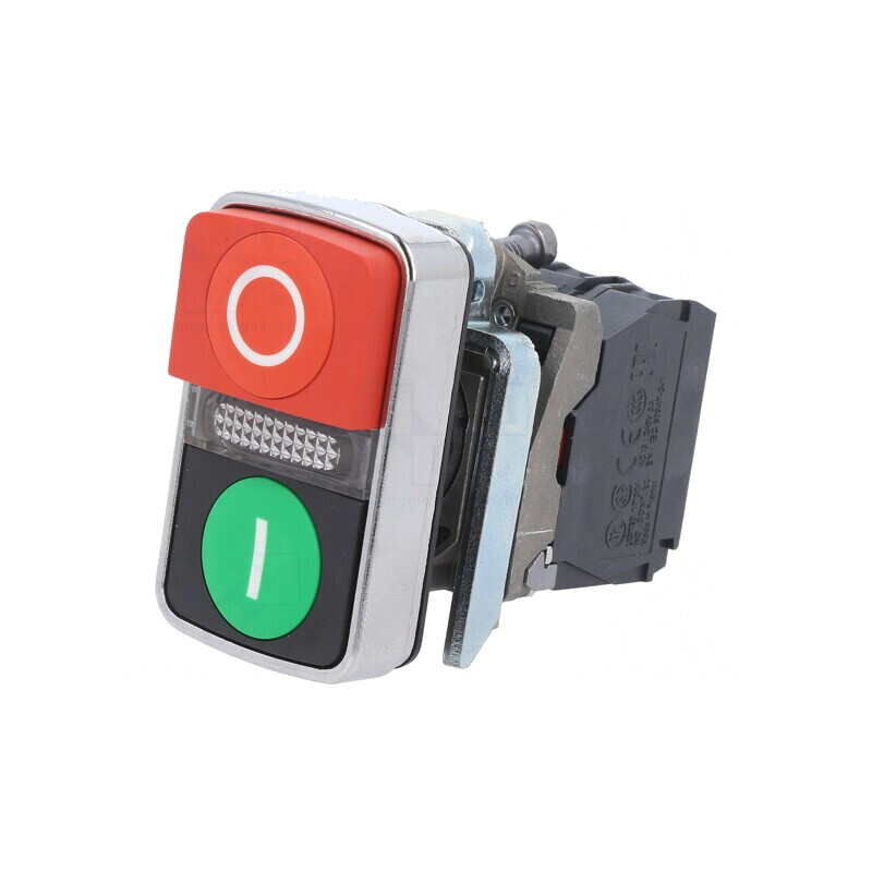 Comutator dublu 22mm LED roșu/verde | Electronic-mag.ro | Componente Electronice