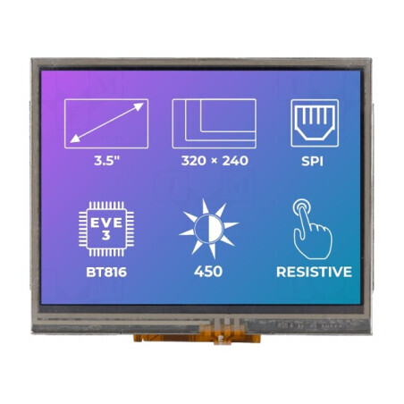 Afișaj TFT 3.5" 320x240 LED EVE3 | Electronic-mag.ro | Componente Electronice