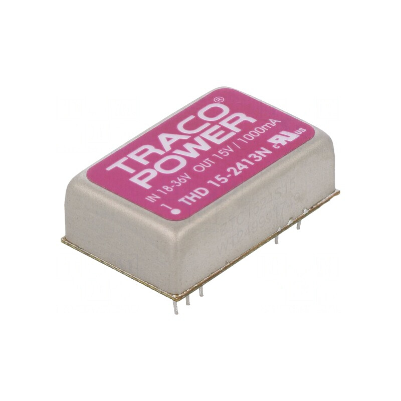 Convertor DC/DC 15W 18-36V la 15V 1A DIP24 THD 15-2413N | Electronic-mag.ro | Componente Electronice
