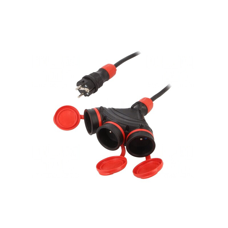 Prelungitor alimentare 10m 3 prize negru 16A | Electronic-mag.ro | Componente Electronice
