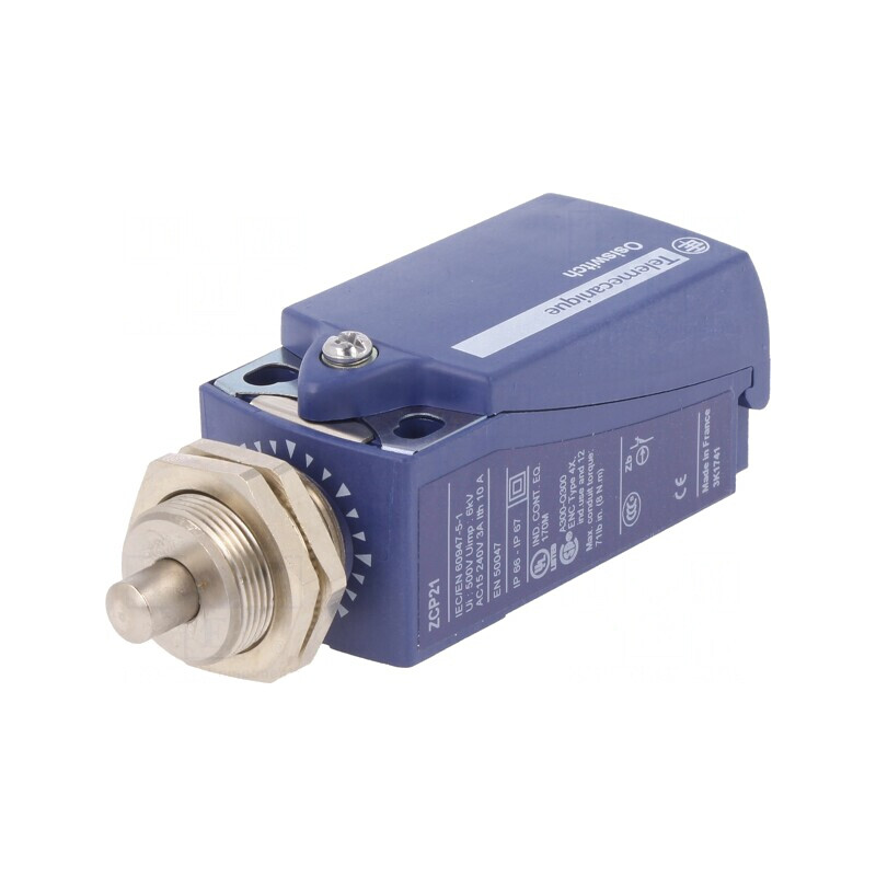 Limitator de Cursă Bolţ Ø7mm cu Fixare Suplimentară NO NC 10A XCKP21H0P16 | Electronic-mag.ro | Componente Electronice