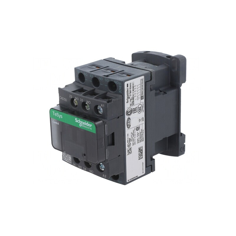 Contactor 5-polar NO 24VDC 10A pentru șină DIN CAD50BL | Electronic-mag.ro | Componente Electronice