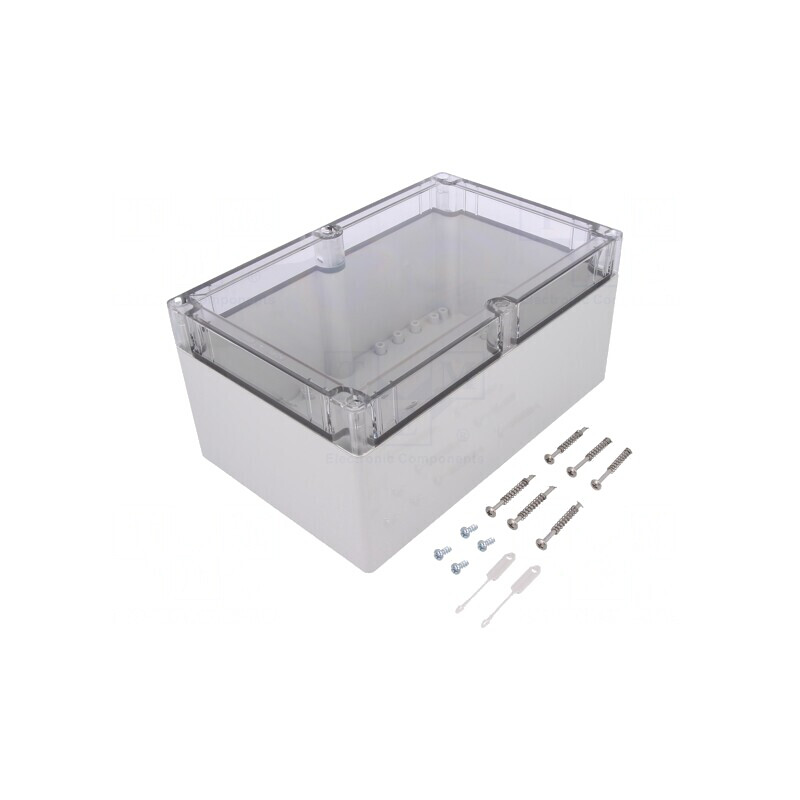 Carcasă universală gri ABS 162mm x 252mm x 120mm | Electronic-mag.ro | Componente Electronice