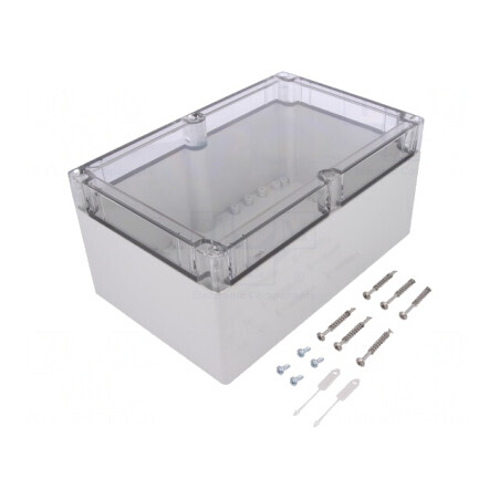 Carcasă universală gri ABS 162mm x 252mm x 120mm | Electronic-mag.ro | Componente Electronice