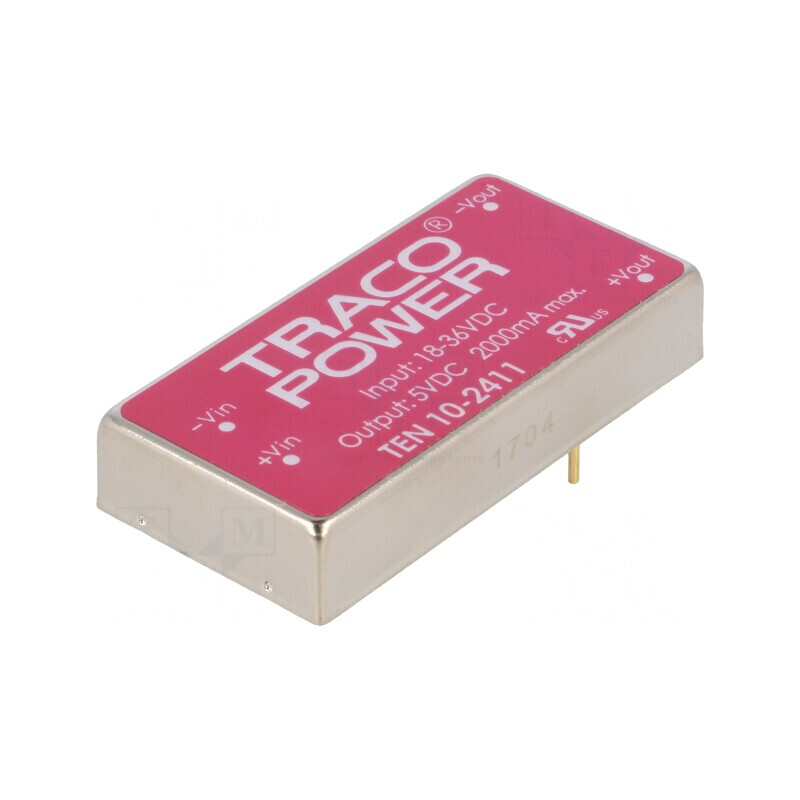 Convertor DC/DC 10W 18-36V la 5V 2000mA TEN 10-2411 | Electronic-mag.ro | Componente Electronice
