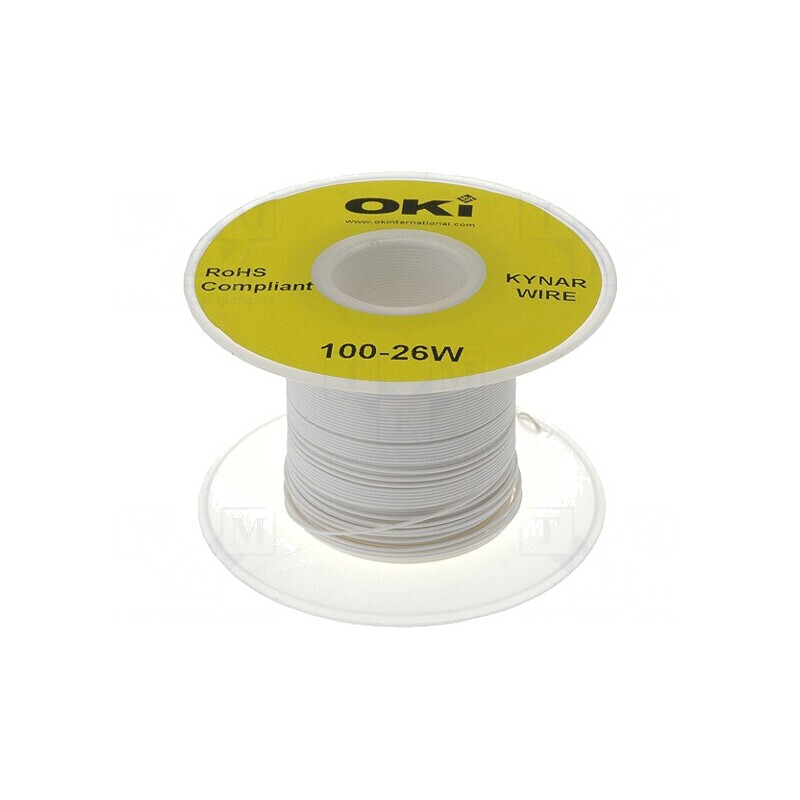 Cablu Kynar 26AWG OFC PVDF Alb 300V 100m | Electronic-mag.ro | Componente Electronice