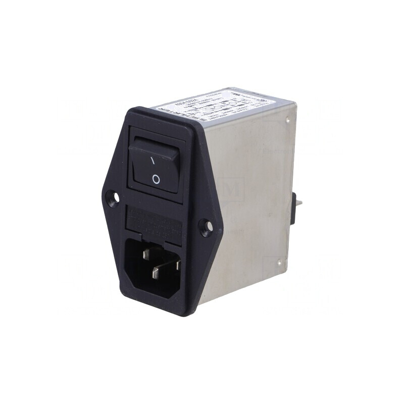Conector Alimentare AC IEC 60320 6A 250VAC 0.8mH | Electronic-mag.ro | Componente Electronice