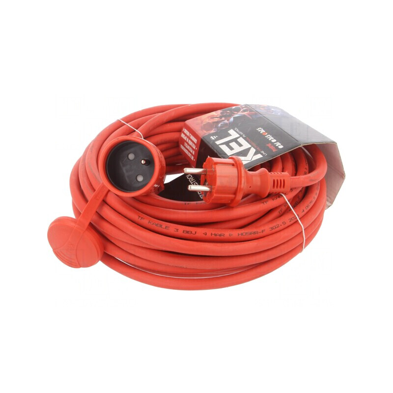 Prelungitor Alimentare 15m 16A Roșu 3x2,5mm2 | Electronic-mag.ro | Componente Electronice