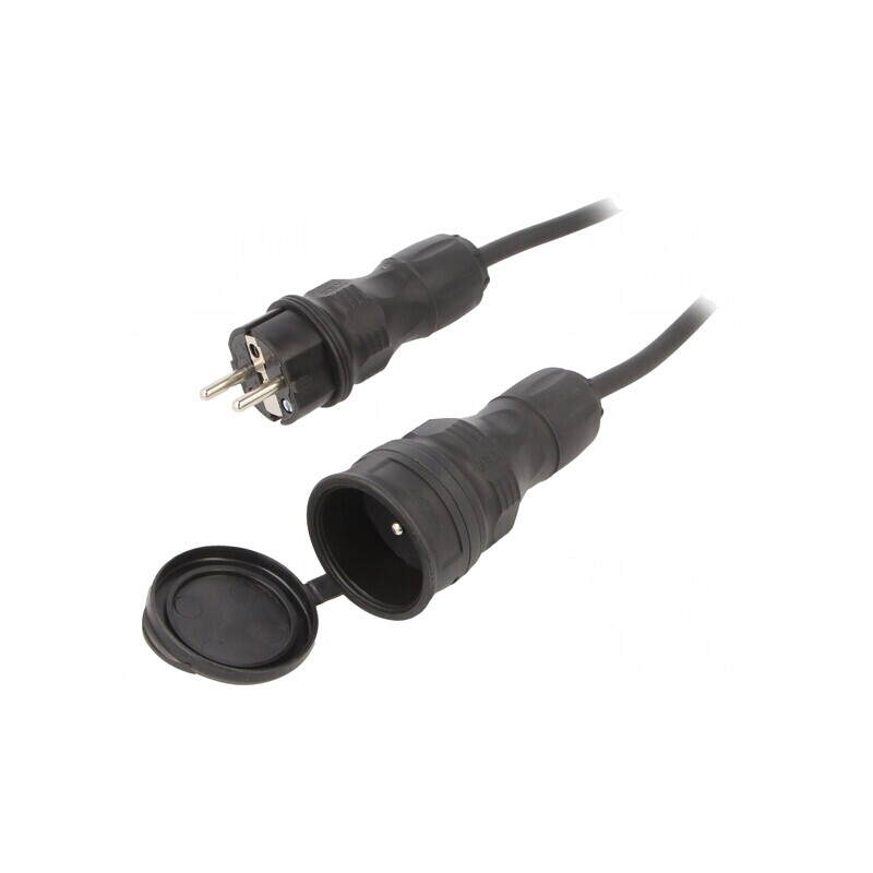 Prelungitor electric negru 25m 16A | Electronic-mag.ro | Componente Electronice