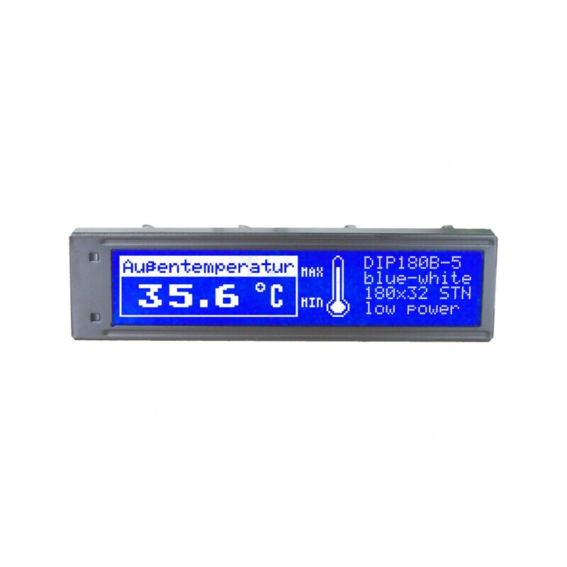Afişaj LCD grafic 180x32 STN albastru 102x26,8mm | Electronic-mag.ro | Componente Electronice