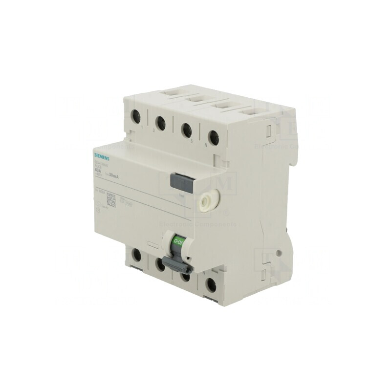 Întrerupător diferențial 63A 30mA 4 Poli IP20 | Electronic-mag.ro | Componente Electronice