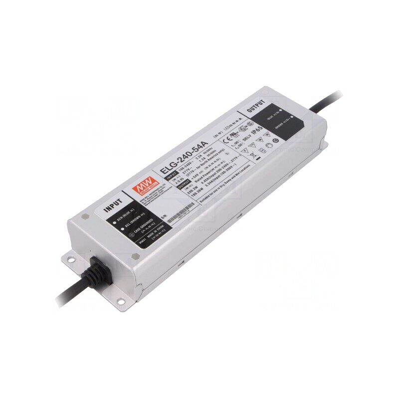 Alimentator LED 240W 54V 2,23-4,45A 100-305VAC | Electronic-mag.ro | Componente Electronice