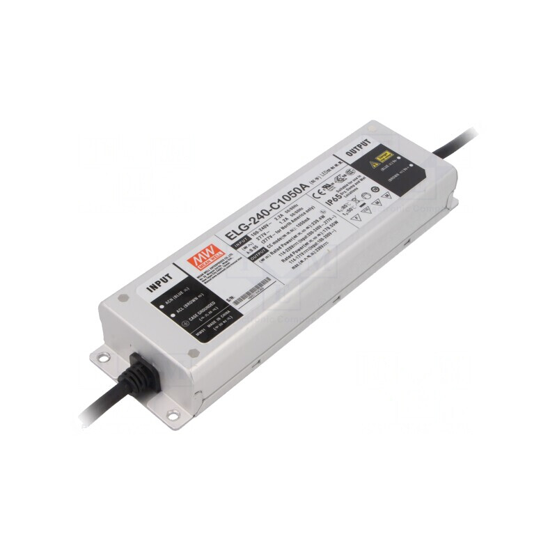 Alimentator LED 240W IP65 114-228VDC 525-1050mA | Electronic-mag.ro | Componente Electronice