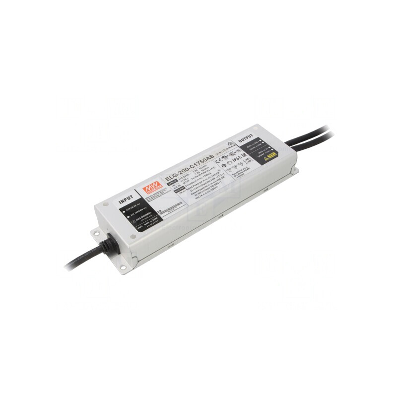 Alimentator LED 199.5W IP65 57-114VDC 875-1750mA | Electronic-mag.ro | Componente Electronice