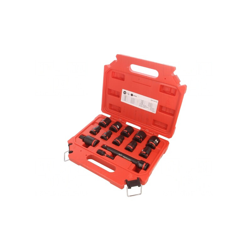 Set Chei Tubulare cu Impact 1/2", 13 Bucăți | Electronic-mag.ro | Componente Electronice