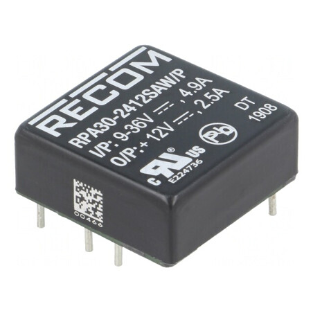 Convertor DC/DC 30W 9-36V la 12V 2.5A | Electronic-mag.ro | Componente Electronice