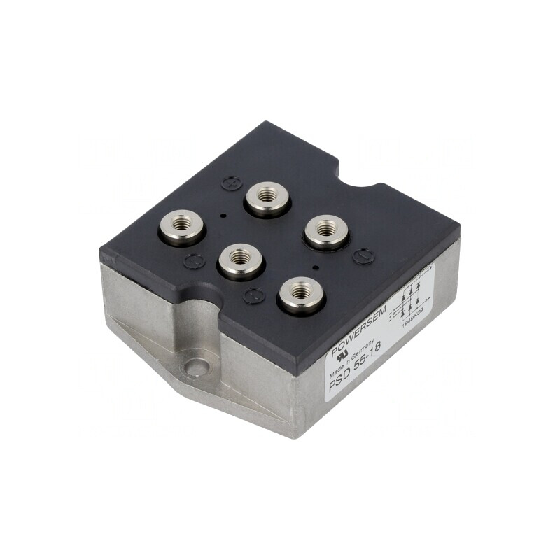 Punte Redresoare Trifazată 1.8kV 58A Modul PSD 55/18 | Electronic-mag.ro | Componente Electronice Punte Redresoare Trifazată 1.8kV 58A Modul PSD 55/18 | Electronic-mag.ro | Componente Electronice