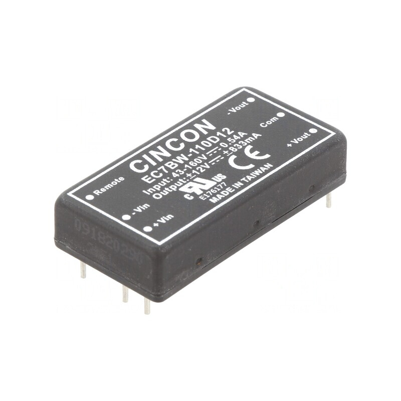 Convertor DC/DC 20W 43-160V la 12V/-12V EC7BW-110D12 | Electronic-mag.ro | Componente Electronice